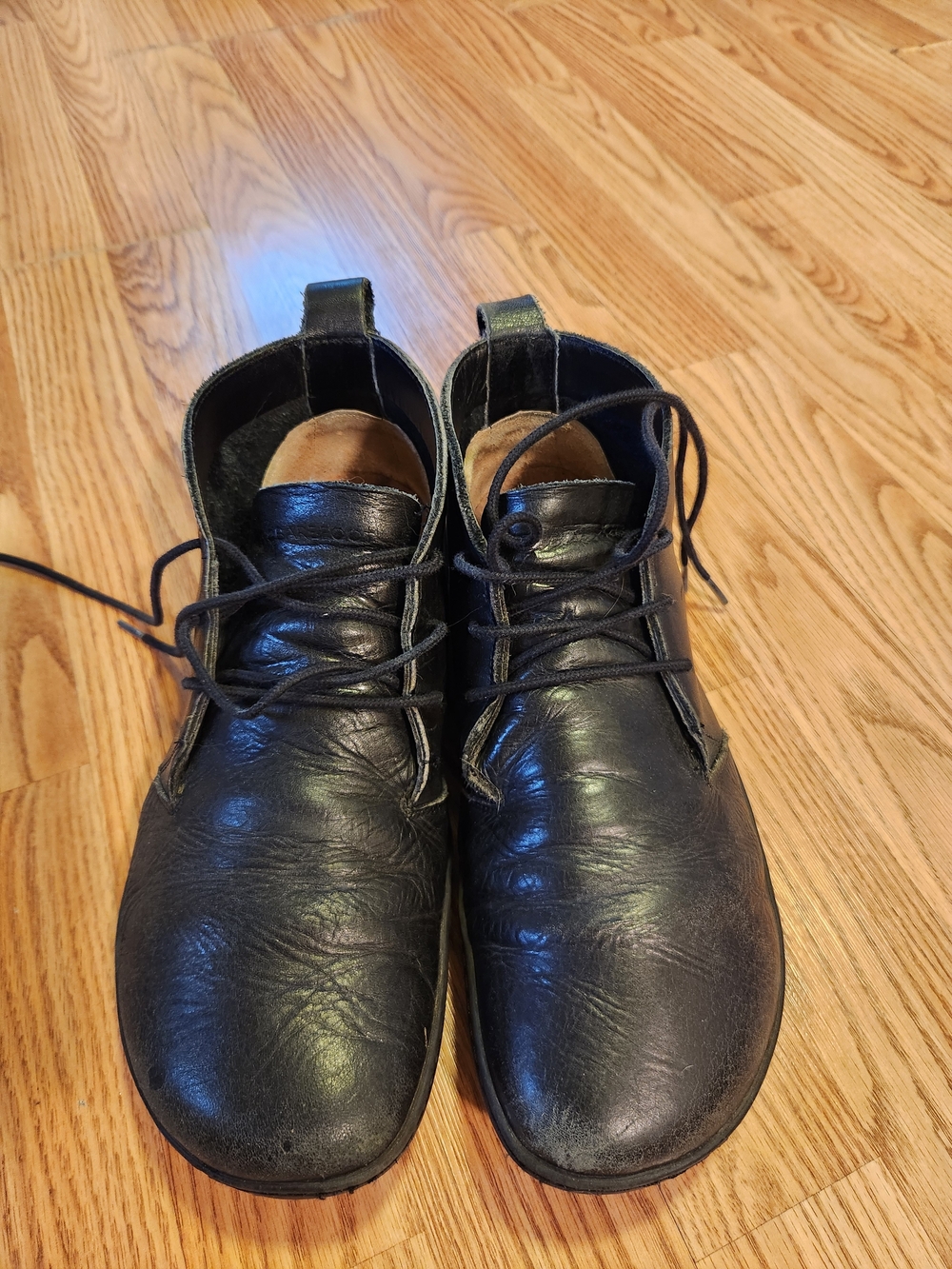 Vivo Barefoot Men's Black Leather Chukka Boots SZ 8.5